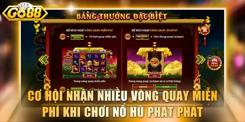 Cơ hội nhận nhiều vòng quay miễn phí khi chơi nổ hũ Phát Phát