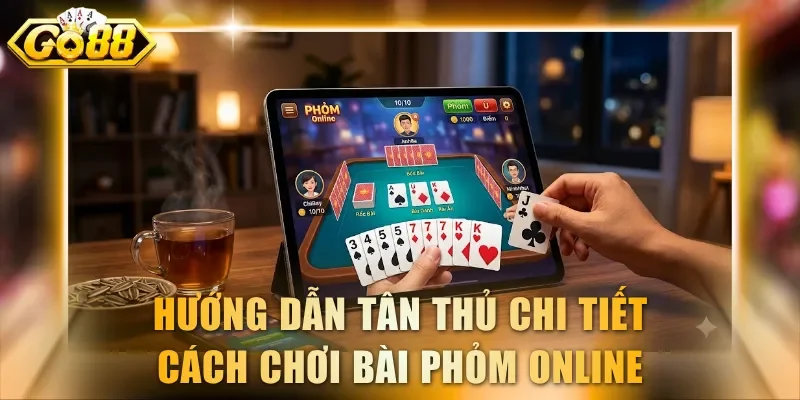 Hướng dẫn tân thủ chi tiết cách chơi bài Phỏm online